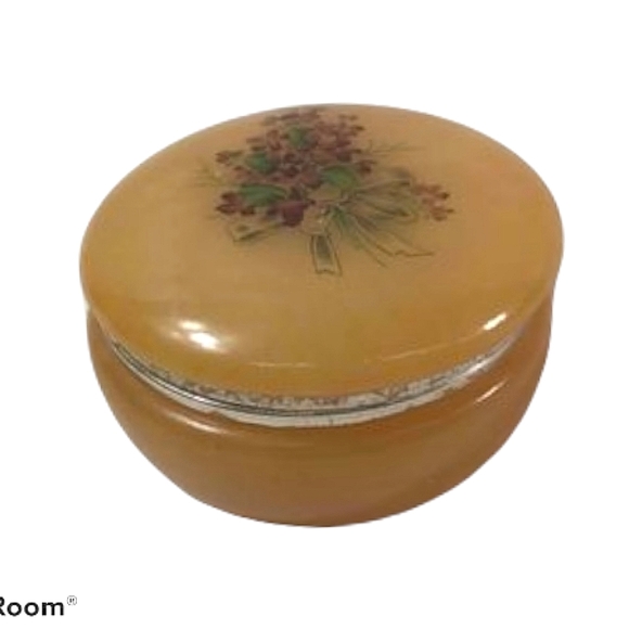 Vintage Other - Vintage Alabaster Italian Trinket Vanity Box